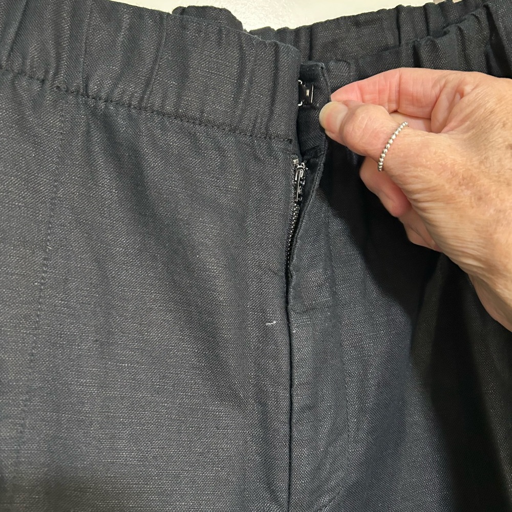 Gap Women’s Black Linen Pant Large Tall - Picture 3 of 7